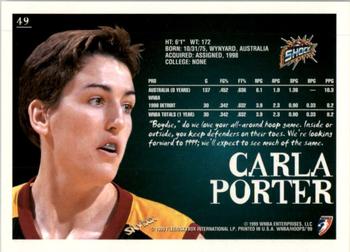 1999 Hoops WNBA #49 Carla Porter Back