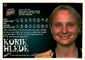 1999 Hoops WNBA #52 Korie Hlede Back