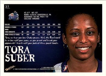 1999 Hoops WNBA #53 Tora Suber Back