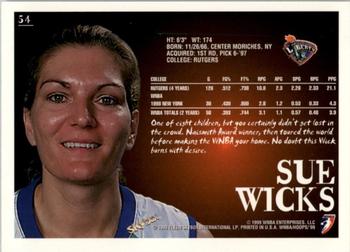 1999 Hoops WNBA #54 Sue Wicks Back
