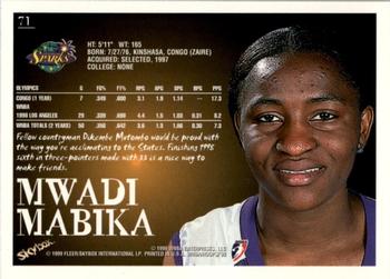1999 Hoops WNBA #71 Mwadi Mabika Back