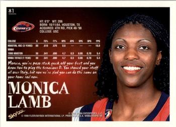 1999 Hoops WNBA #81 Monica Lamb Back