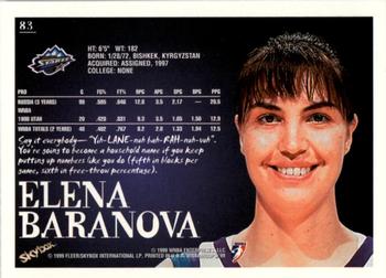1999 Hoops WNBA #83 Elena Baranova Back