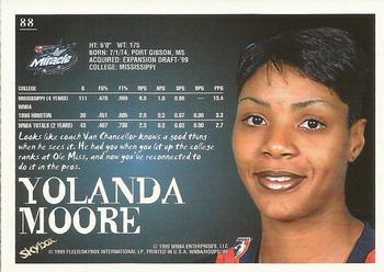 1999 Hoops WNBA #88 Yolanda Moore Back
