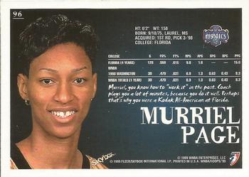 1999 Hoops WNBA #96 Murriel Page Back
