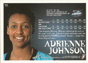1999 Hoops WNBA #98 Adrienne Johnson Back