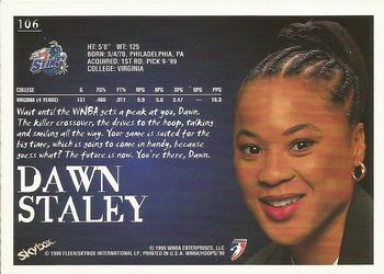 1999 Hoops WNBA #106 Dawn Staley Back