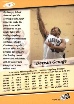 1999 Press Pass #18 Devean George Back