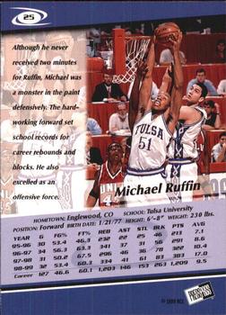 1999 Press Pass #25 Michael Ruffin Back