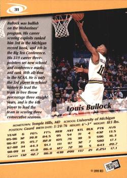 1999 Press Pass #31 Louis Bullock Back