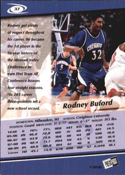 1999 Press Pass #37 Rodney Buford Back