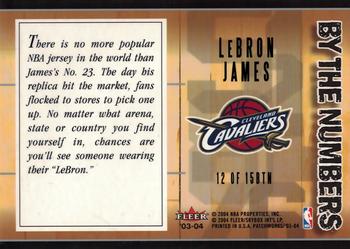 2003-04 Fleer Patchworks - By The Numbers #12BTN LeBron James Back
