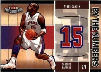 2003-04 Fleer Patchworks - By The Numbers #15BTN Vince Carter Front