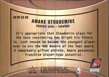 2003-04 Fleer Patchworks - Courting Greatness #20 CG Amare Stoudemire Back