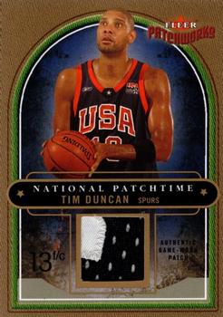 2003-04 Fleer Patchworks - National Patchtime Jerseys NBA Patches #NP/TD Tim Duncan Front