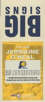 2003-04 Fleer Platinum - Big Signs #14 BS Jermaine O'Neal Back