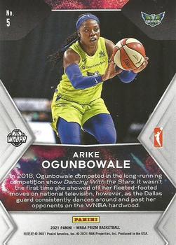 2021 Panini Prizm WNBA - Fireworks #5 Arike Ogunbowale Back