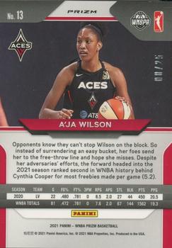 2021 Panini Prizm WNBA - Prizms 25th Anniversary #13 A'ja Wilson Back
