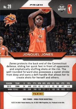 2021 Panini Prizm WNBA - Prizms 25th Anniversary #29 Jonquel Jones Back