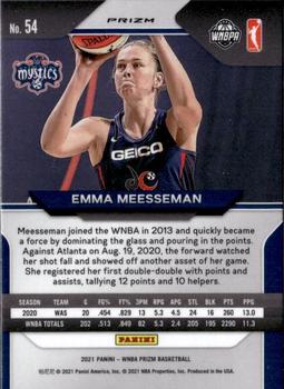 2021 Panini Prizm WNBA - Prizms Green #54 Emma Meesseman Back