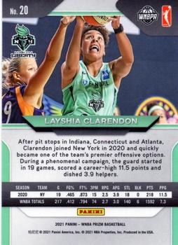 2021 Panini Prizm WNBA - Prizms Hyper #20 Layshia Clarendon Back