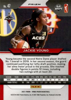 2021 Panini Prizm WNBA - Prizms Hyper #47 Jackie Young Back