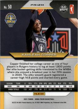 2021 Panini Prizm WNBA - Prizms Hyper #50 Kahleah Copper Back