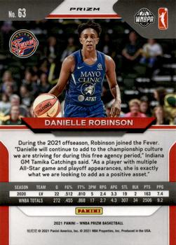 2021 Panini Prizm WNBA - Prizms Hyper #63 Danielle Robinson Back