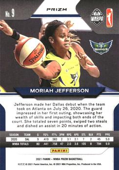 2021 Panini Prizm WNBA - Prizms Ice #9 Moriah Jefferson Back