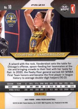 2021 Panini Prizm WNBA - Prizms Ice #10 Courtney Vandersloot Back