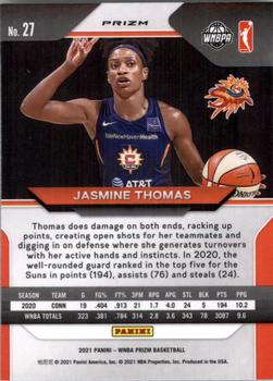 2021 Panini Prizm WNBA - Prizms Ice #27 Jasmine Thomas Back