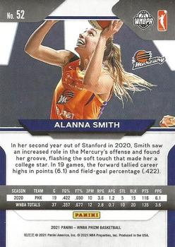 2021 Panini Prizm WNBA - Prizms Ice #52 Alanna Smith Back