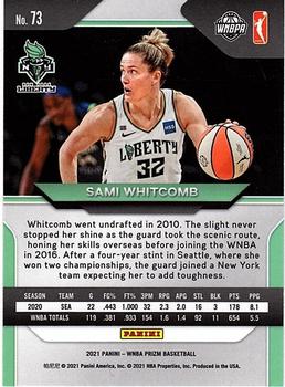 2021 Panini Prizm WNBA - Prizms Ice #73 Sami Whitcomb Back