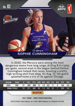 2021 Panini Prizm WNBA - Prizms Ice #82 Sophie Cunningham Back
