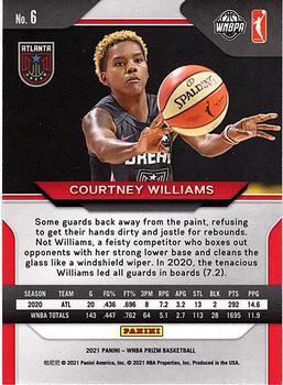 2021 Panini Prizm WNBA - Prizms Ruby Wave #6 Courtney Williams Back