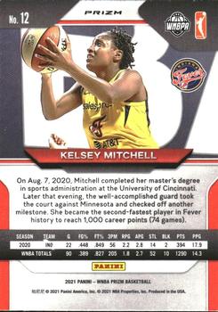 2021 Panini Prizm WNBA - Prizms Ruby Wave #12 Kelsey Mitchell Back