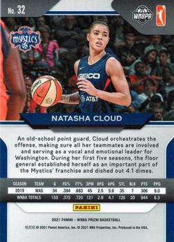 2021 Panini Prizm WNBA - Prizms Ruby Wave #32 Natasha Cloud Back