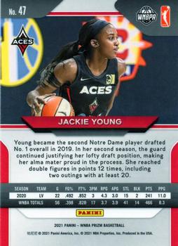 2021 Panini Prizm WNBA - Prizms Ruby Wave #47 Jackie Young Back
