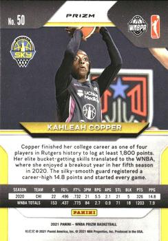 2021 Panini Prizm WNBA - Prizms Ruby Wave #50 Kahleah Copper Back