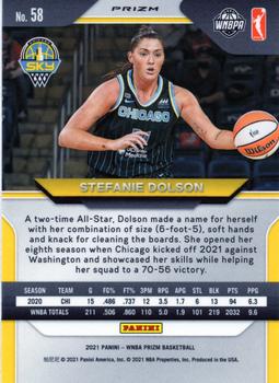 2021 Panini Prizm WNBA - Prizms Ruby Wave #58 Stefanie Dolson Back