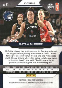 2021 Panini Prizm WNBA - Prizms Ruby Wave #61 Kayla McBride Back