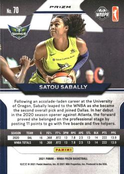2021 Panini Prizm WNBA - Prizms Ruby Wave #70 Satou Sabally Back