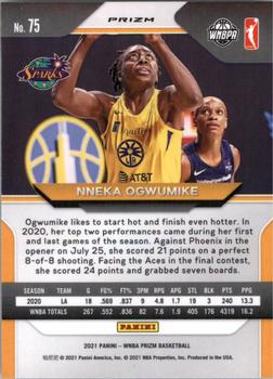 2021 Panini Prizm WNBA - Prizms Ruby Wave #75 Nneka Ogwumike Back