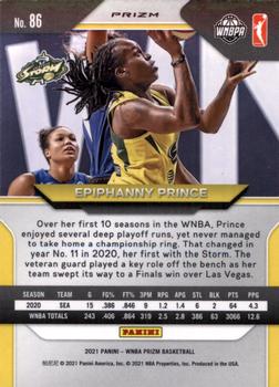 2021 Panini Prizm WNBA - Prizms Ruby Wave #86 Epiphanny Prince Back