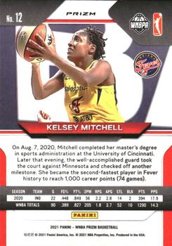 2021 Panini Prizm WNBA - Prizms Silver #12 Kelsey Mitchell Back