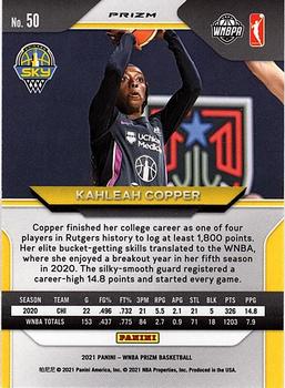 2021 Panini Prizm WNBA - Prizms Silver #50 Kahleah Copper Back