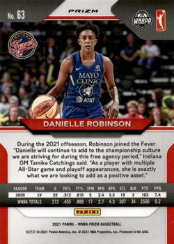 2021 Panini Prizm WNBA - Prizms Silver #63 Danielle Robinson Back