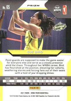 2021 Panini Prizm WNBA - Prizms Silver #65 Sue Bird Back