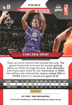 2021 Panini Prizm WNBA - Prizms Silver #69 Chelsea Gray Back