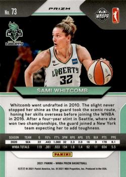 2021 Panini Prizm WNBA - Prizms Silver #73 Sami Whitcomb Back